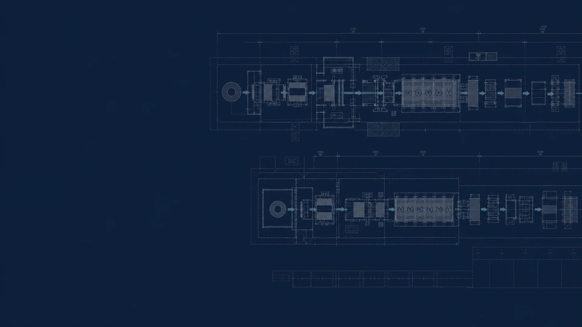 Engineering layout for a two-step melamine paper impregnation line